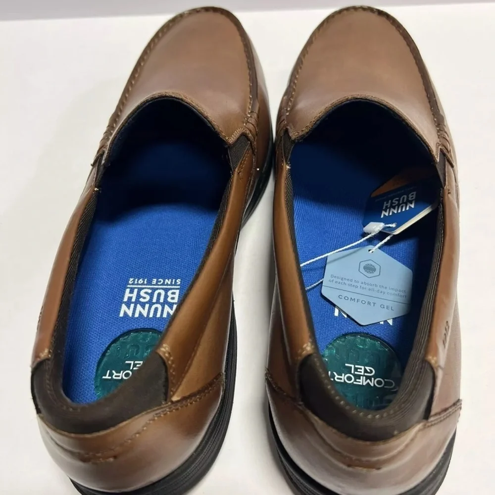 Nunn Bush Men’s Sumter Moc Slip-On Loafers Tan, Size 12 M.